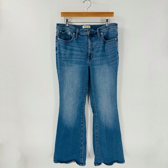 Madewell Skinny Flare Jeans Medium Wash High Rise Stretch Denim Size 32 - Picture 10 of 10